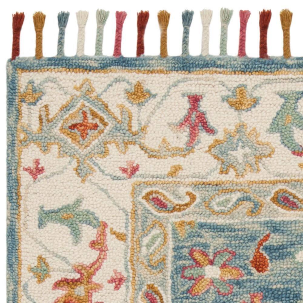Aspen APN117 Hand Tufted Indoor Area Rug - Blue/Ivory - 4'x6' - Safavieh