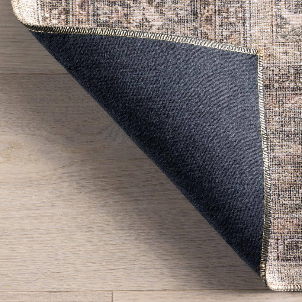 Nuloom Hillstone Collection Else Traditional Vintage Medallion Area Rug, 4' x 6', Beige