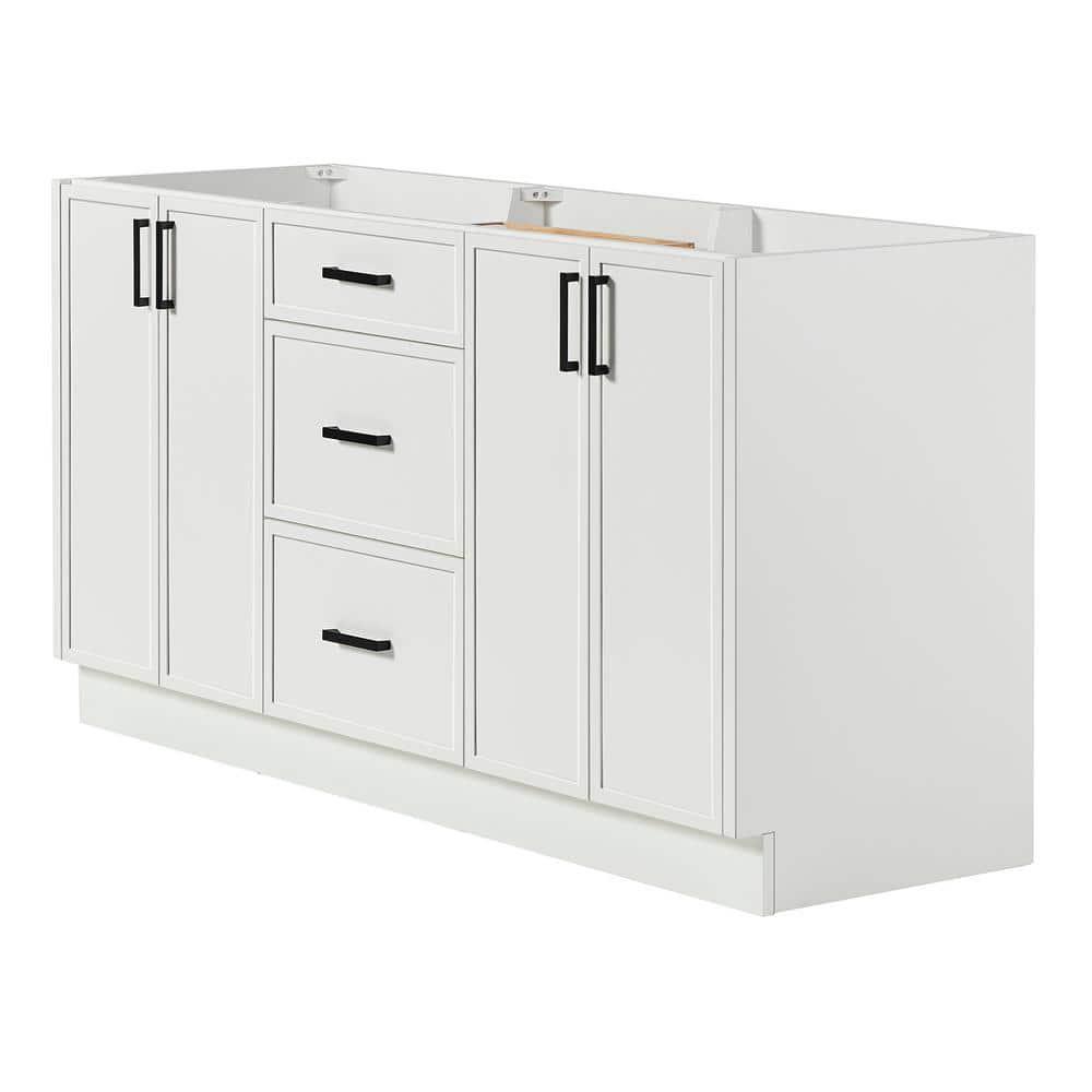 Ariel Kelley 66 Inch Double Sink Base Cabinet In Oak