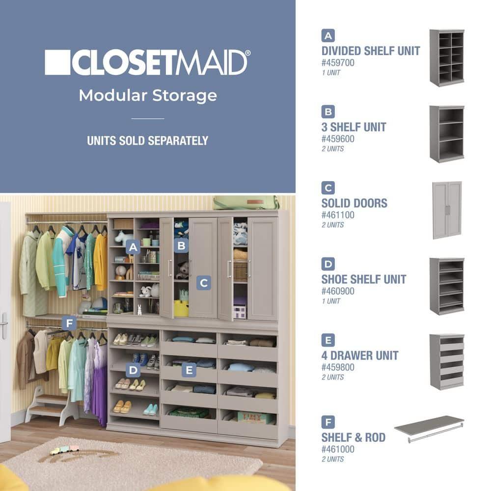 Modular Storage 21.38" W Shoe Shelf Unit with 4 Shelves