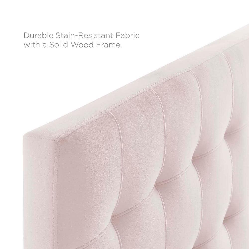 Modway Lily Biscuit Tufted Twin Performance Velvet Headboard in Pink