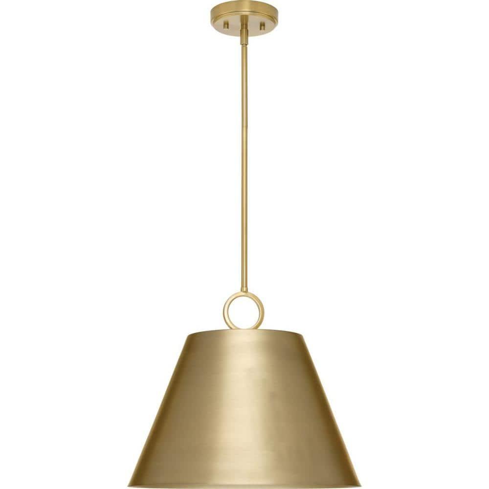Progress Lighting Parkhurst 3-Light Dome Pendant, Brushed Bronze, Gold-Finished Interior, Ideal for New Traditional, Modern Farmhouse, Transitional