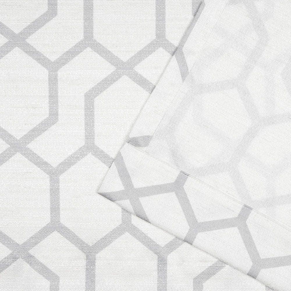 Nicole Miller Nicole Miller Hexa Geometric Print Hidden Tab/Rod Pocket Top Light Filtering Curtain Panel Pair (Set of 2)