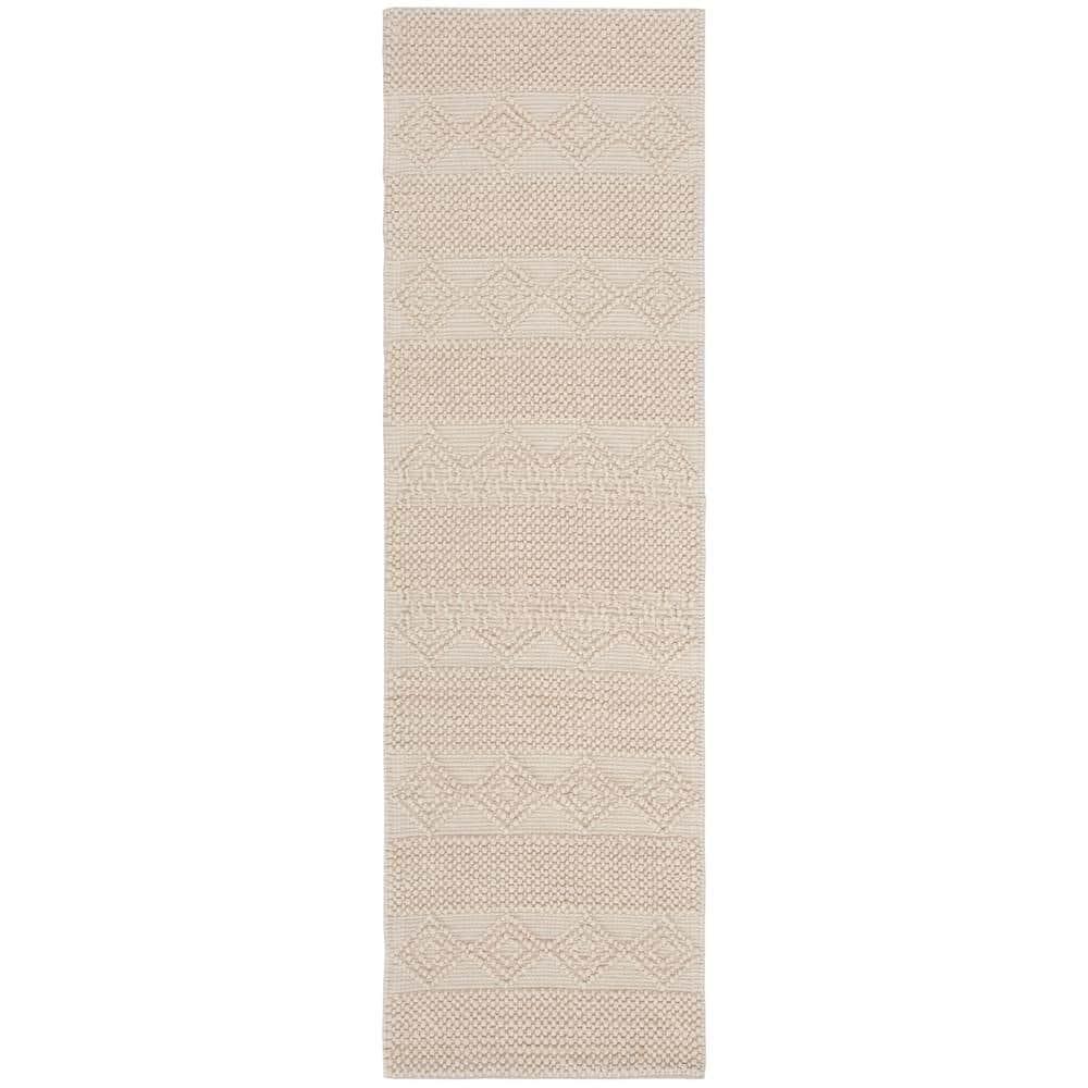 Natura Hand Woven 60% Wool And 40% Cotton Geometric Rug