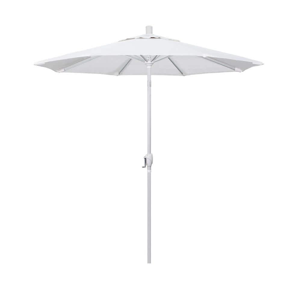 California Umbrella 7.5' Patio Umbrella in Olefin White/Matted White