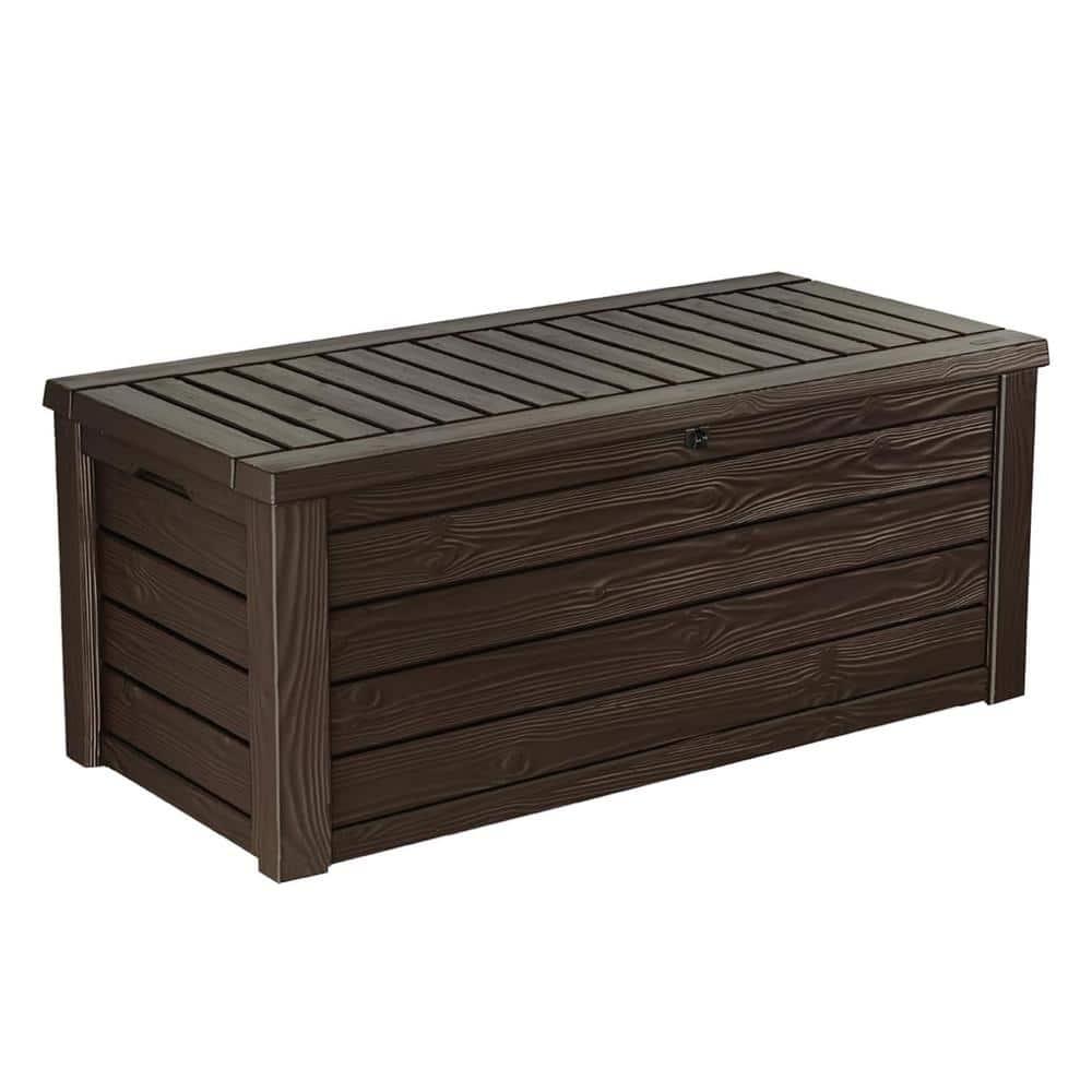 Keter Keter Westwood 150 Gallon Large Durable Resin Outdoor Storage and Organization Deck Box For Patio Furniture and Supplies