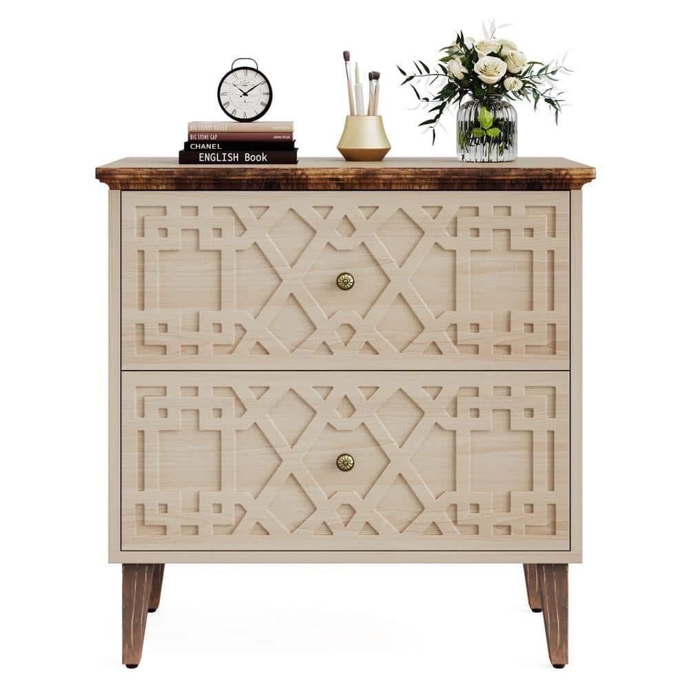 LITTLE TREE 2 Drawer Lateral File Cabinet Beige