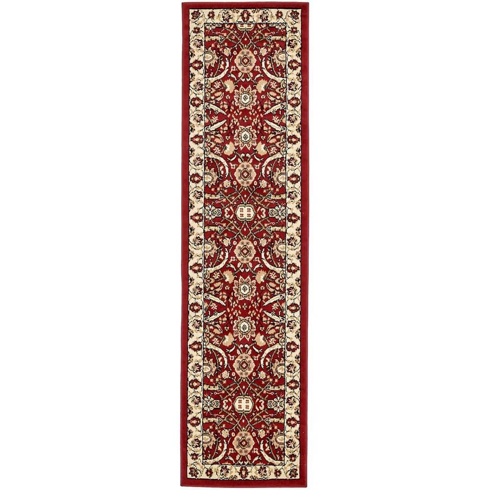 Unique Loom 2' 0 x 8' 2 Runner Red Espahan Cape Cod Area Rug