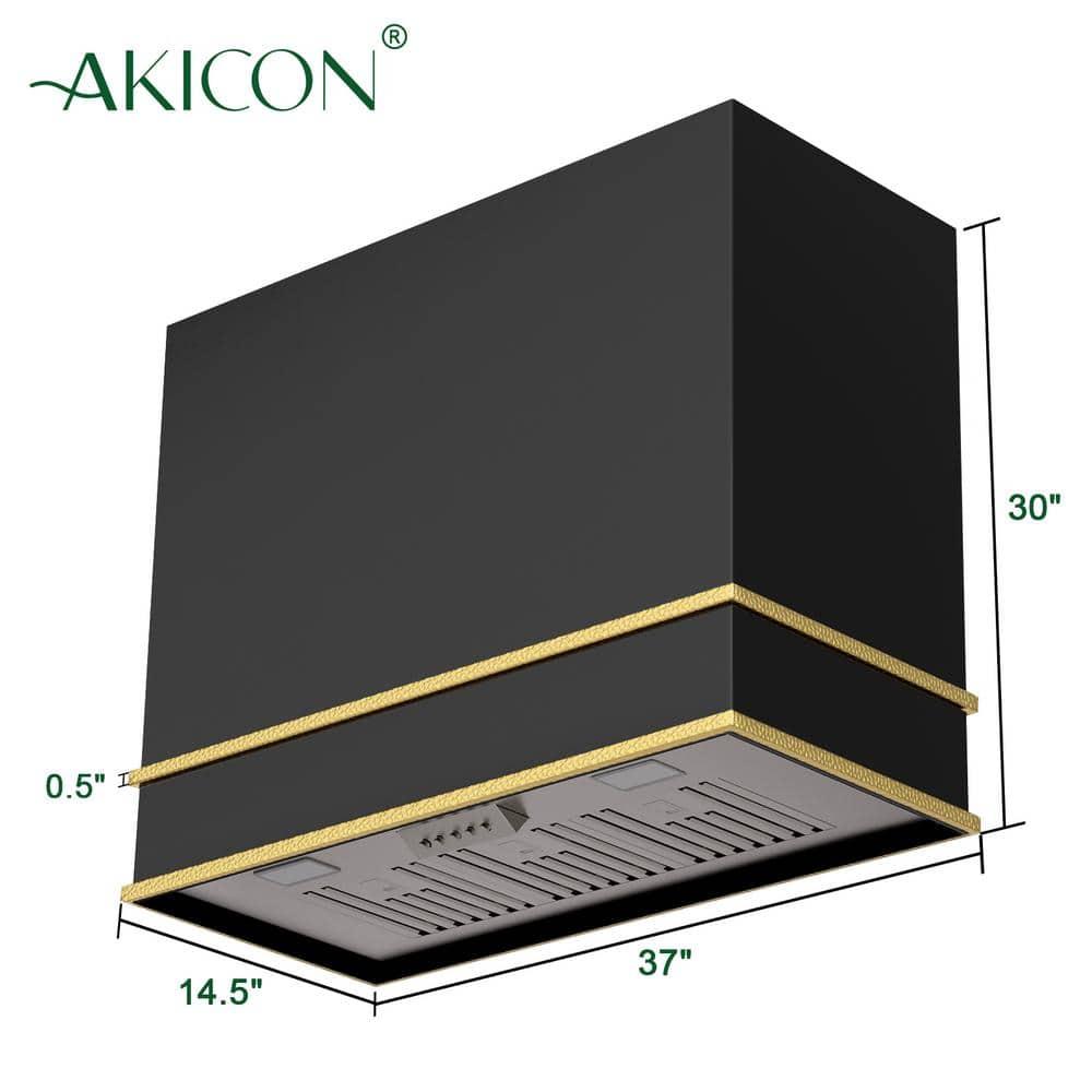 Akicon 36" Stainless Steel 600 CFM Ducted (Vented) Wall Mounted Required Range Hood