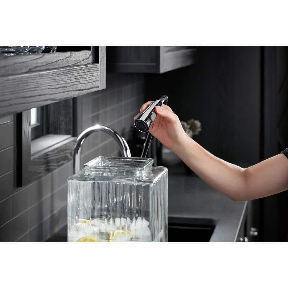 Simplice Touchless Pull-Down Kitchen Sink Faucet with Three-Function Sprayhead