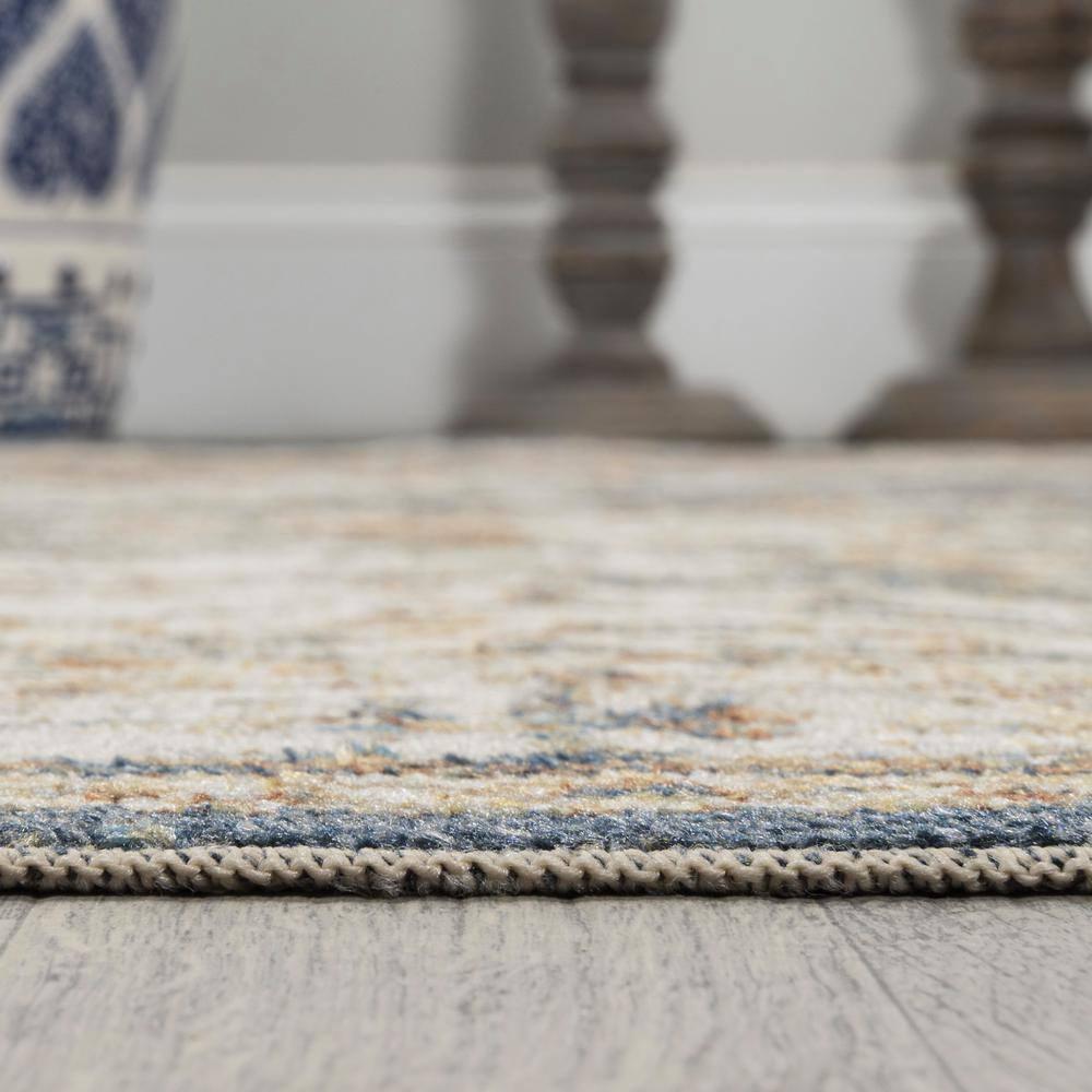 JONATHAN Y Keesha Bold Distressed Medallion Low-Pile Machine-Washable Blue/Cream 5 ft. x 8 ft. Area Rug