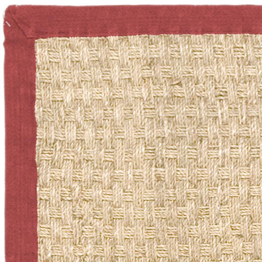 Natural Fiber NF114 Power Loomed Indoor Runner Rug - Natural/Red - 2'6"x8' - Safavieh.