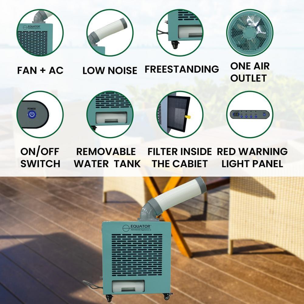 Equator Advanced Appliances Equator 3-in-1 AC Heater Air 9000BTU Outdoor Air Conditioner/ Spot Cooler IP24 Casters 110V