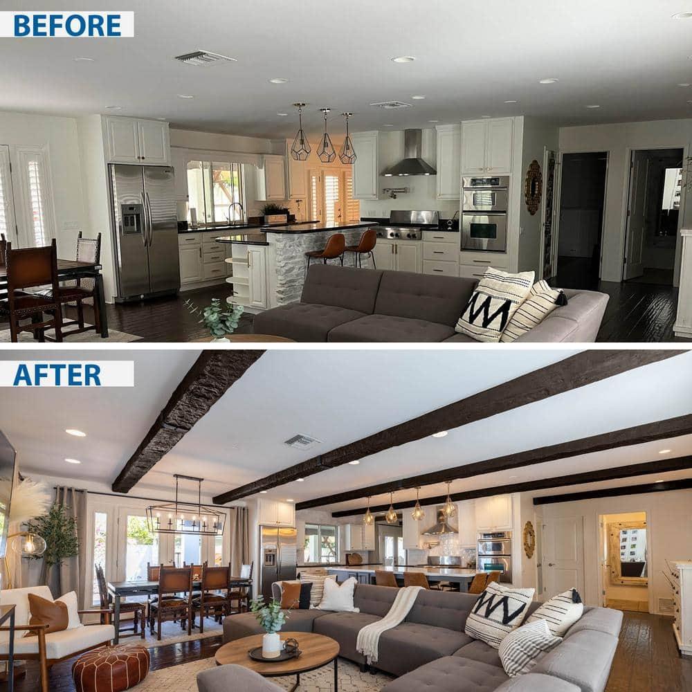 5-1/8 in x 8 in x 153 in Hand Hewn Faux Wood Beam