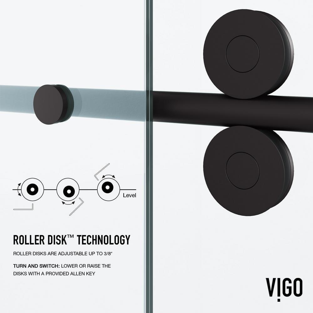 Elan 56-60" W x 66" H Sliding Frameless Tub Door with 3/8" Laminated Glass