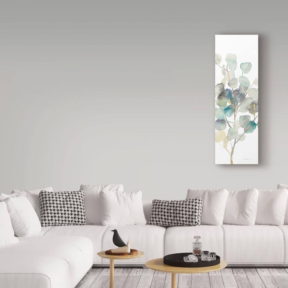 Trademark Fine Art - 8"x24" Danhui Nai 'Eucalyptus III White Crop' Canvas Art