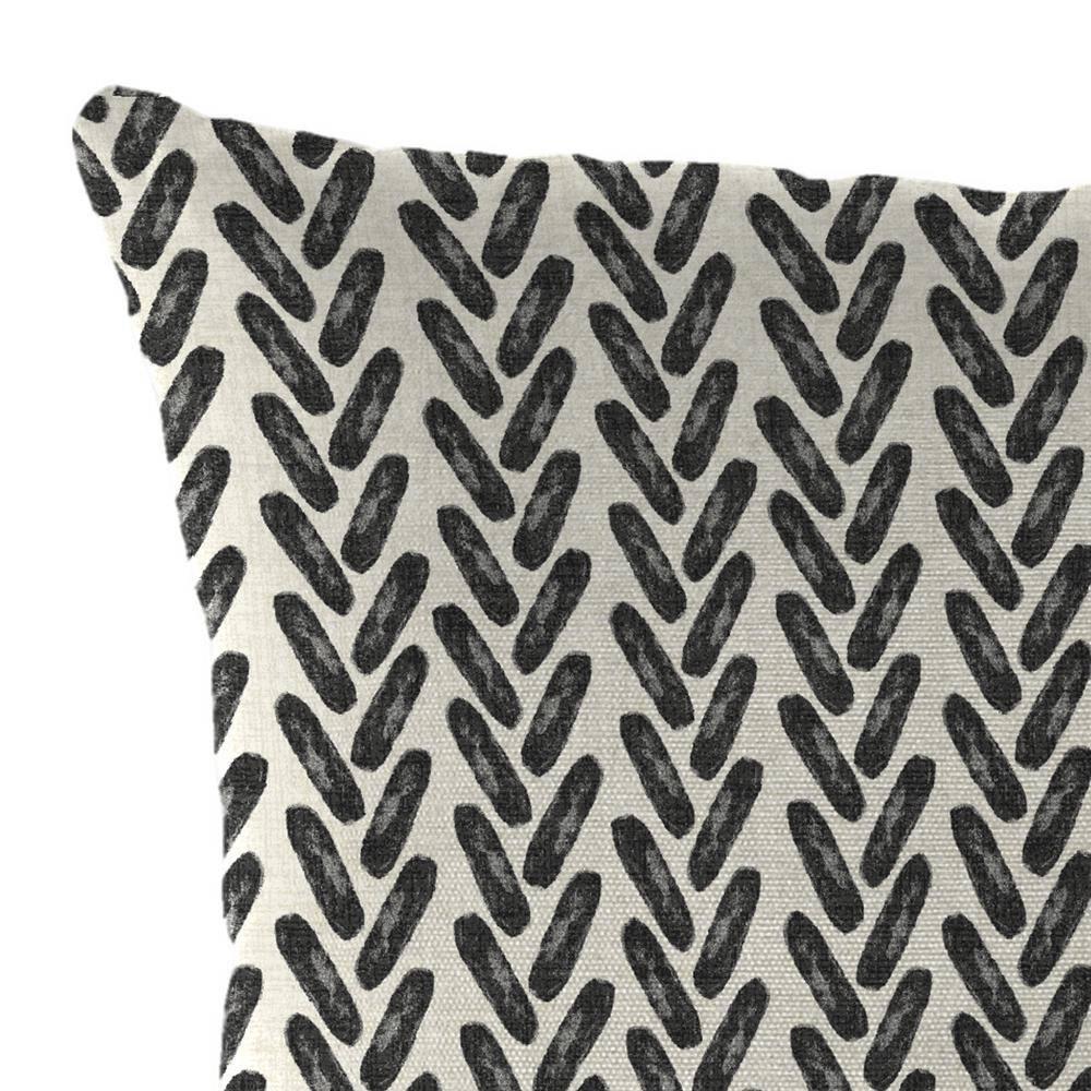 Jordan Manufacturing 16" x 16" Hatch Black Chevron Square Outdoor Throw Pillow (2 Pack)