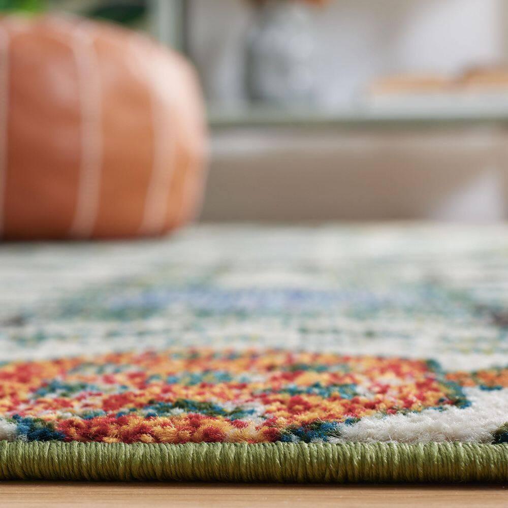 Madison MAD445 Power Loomed Area Rug - Green/Ivory - 8'x10' - Safavieh.