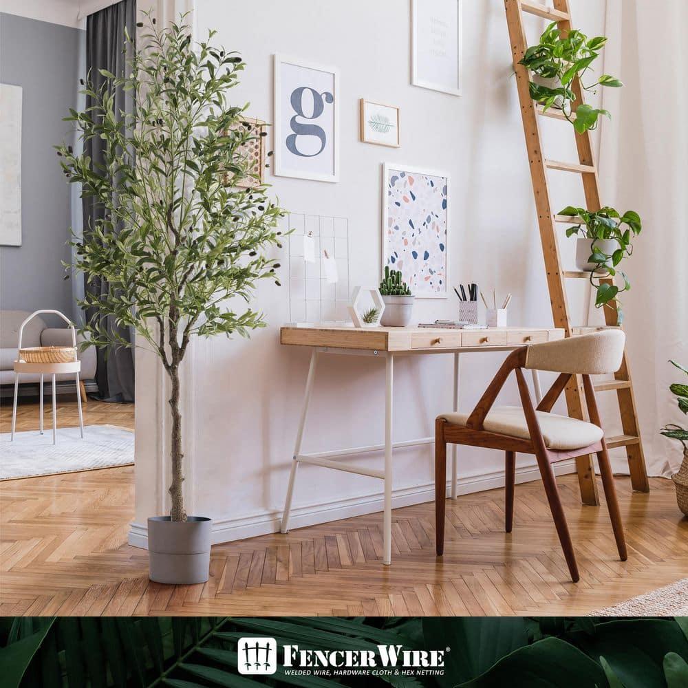 CAPHAUS CAPHAUS Artificial Olive Tree with Fruit, Fake Potted Topiary Tree with Dried Moss, 5 / 6 / 7 Feet