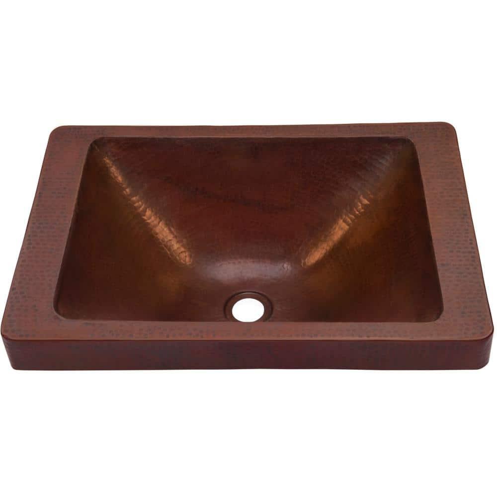 Novatto 14'' Copper Rectangular Bathroom Sink