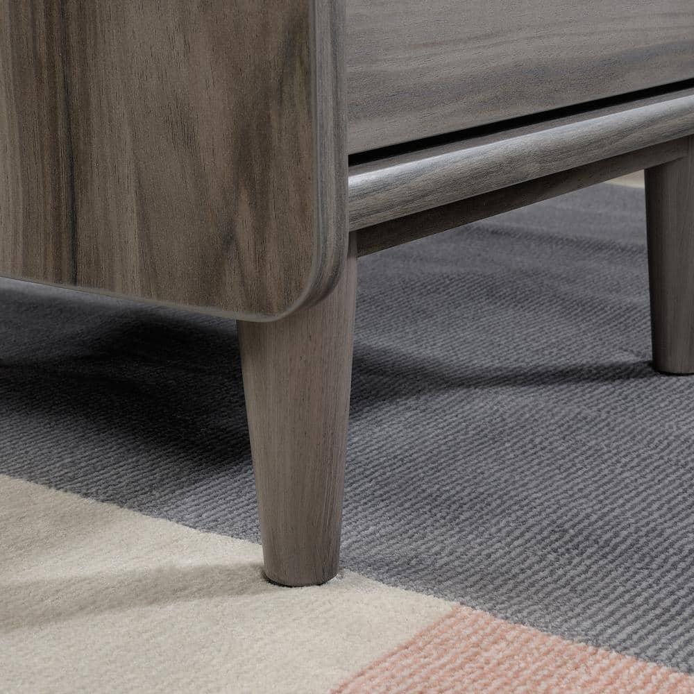 Jet Acacia Executive Desk with Drawer and Keyboard Tray