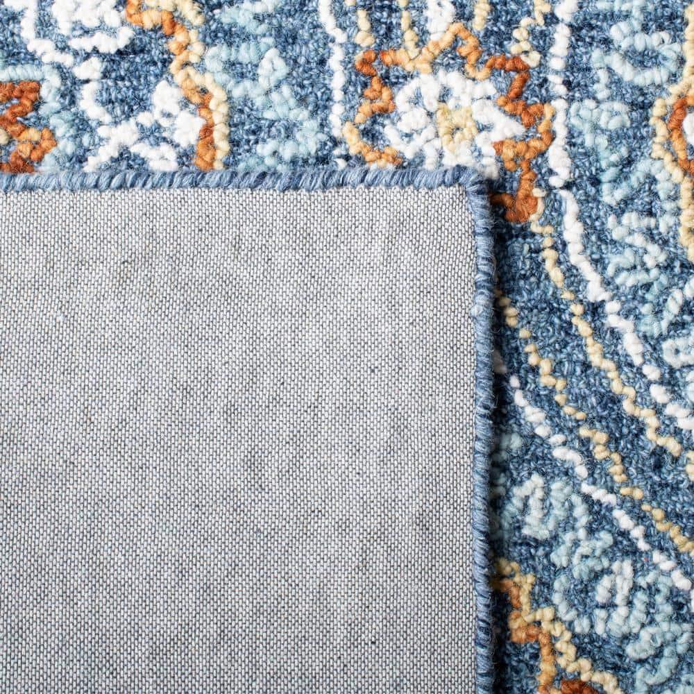 SAFAVIEH Blossom Dima Damask Area Rug, Navy/Yellow, 3' x 5'