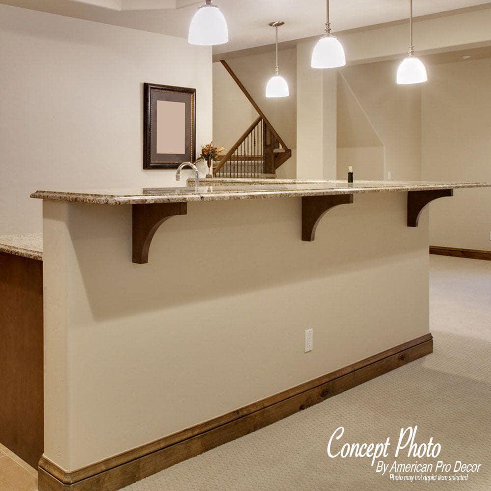 Architectural Products by Outwater L.L.C. 10 in x 2-1/8 in x 7 in Unfinished Small Solid Traditional Plain Wood Backet Corbel