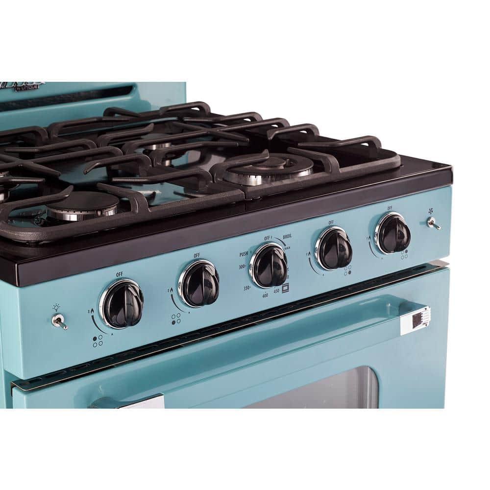 Unique Appliances Classic Retro 30" 4 burner 3.9 cu. ft. Freestanding Gas Range with Convection Oven UGP-30CR T