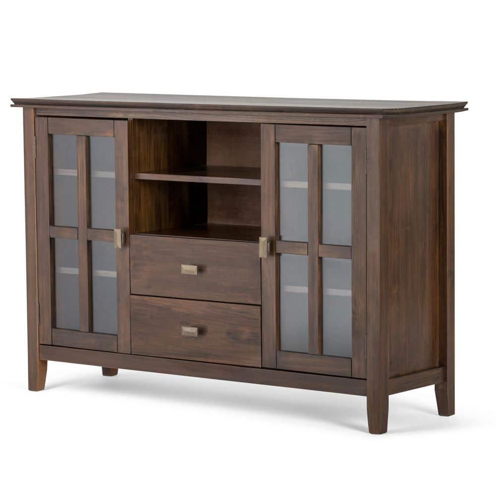 Simpli Home Artisan 53"W Solid Wood Contemporary Tall TV Stand for TVs up to 60" with Adjustable Shelves & Reviews | Wayfair