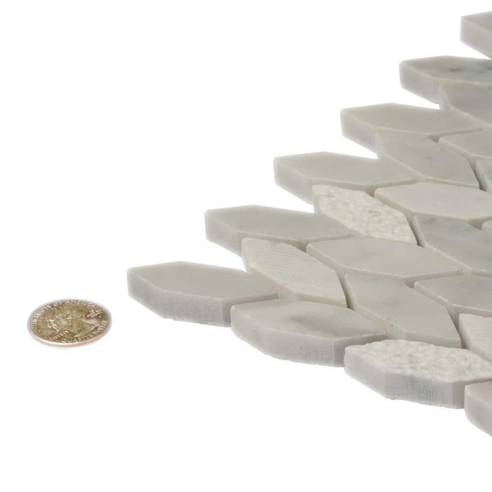 Apollo Tile 11.8 x 12 Wooden Marble Novelty Mosaic Tile