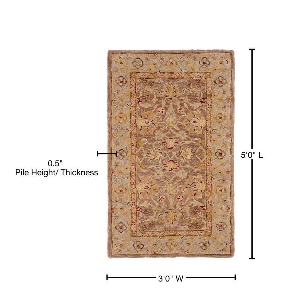 Anatolia AN522 Hand Tufted Indoor Accent Rug - Tan/Ivory - 3'x5' - Safavieh