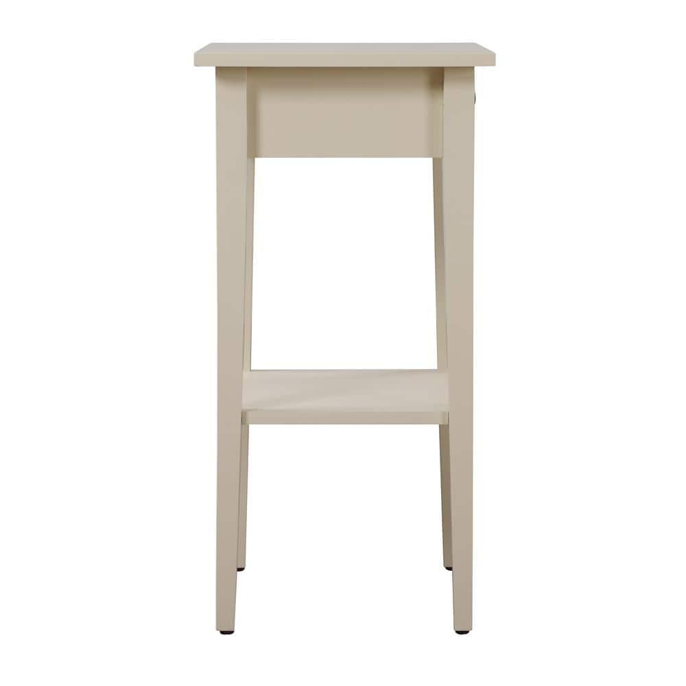 Passion Furniture Dalton 1-Drawer Beige Nightstand (28 in. H x 18 in. W x 14 in. D)