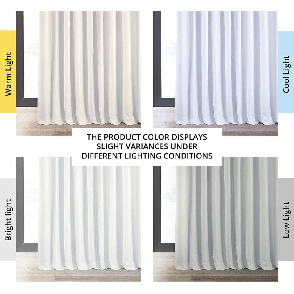 Exclusive Fabrics  Signature Extra Wide Blackout Velvet Curtain (1 Panel) Primary White 100 x 96 96 Inches