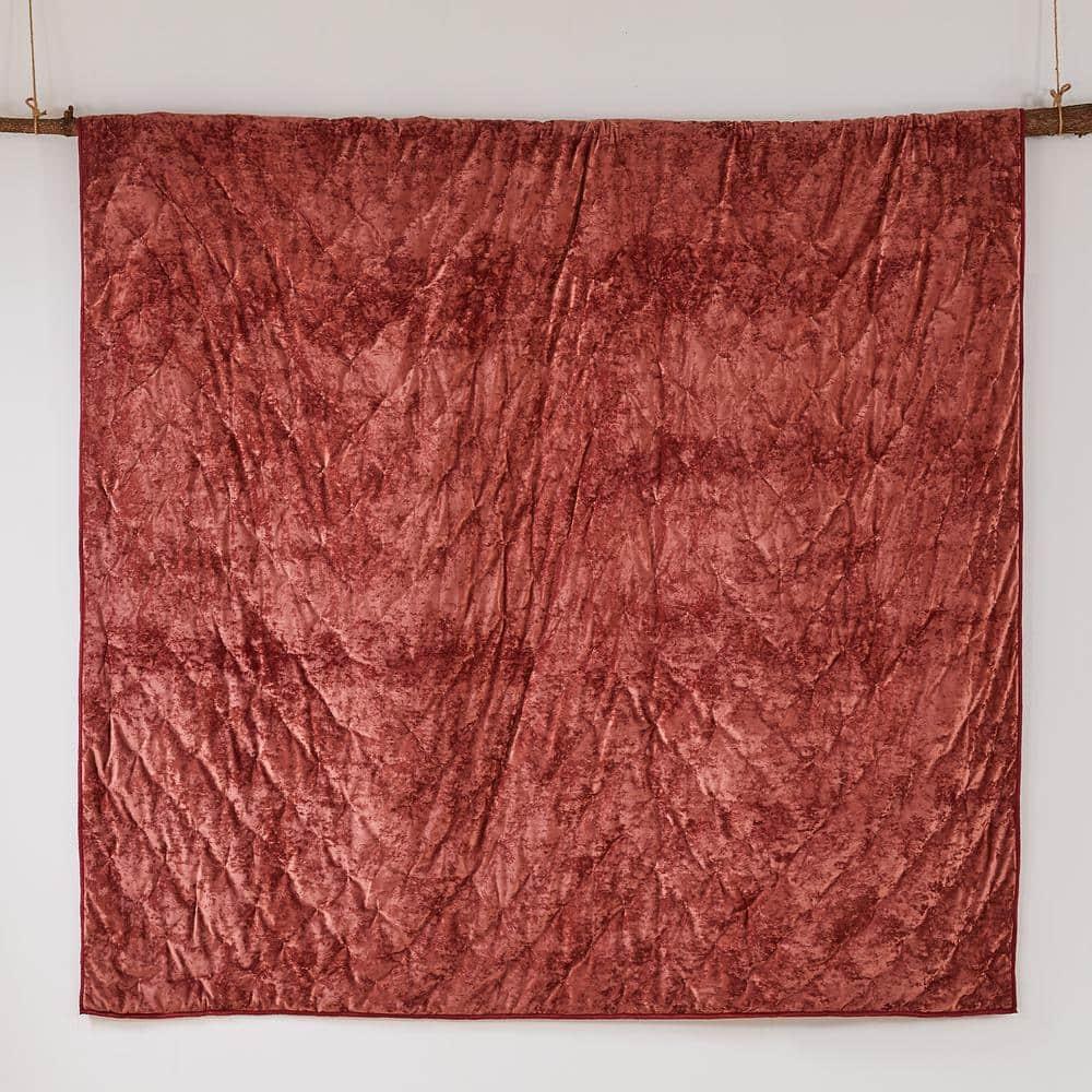 Abruzzi Velvet Red King Quilt - Birch Hill by Levtex Home
