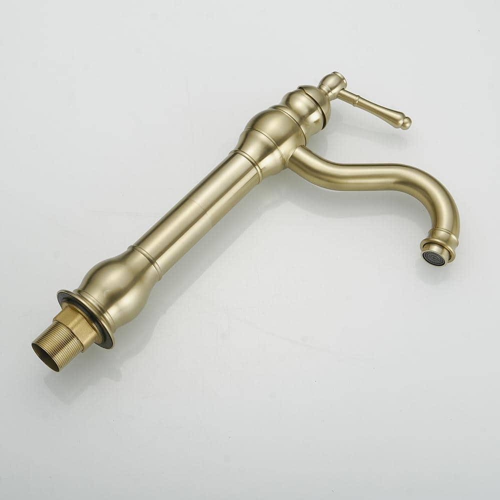 VIBRANTBATH 9310-BG Vessel Sink Faucet Single-handle Bathroom Faucet with Drain Assembly