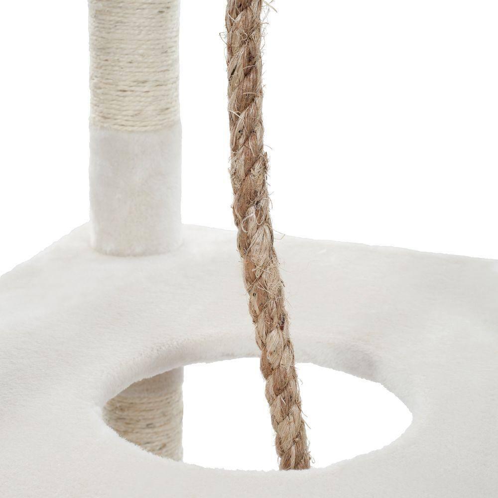 PetMaker 6 Foot Cat Tree with Scratch Posts in Ivory