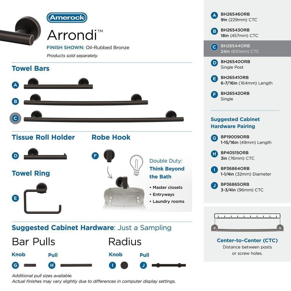 Arrondi™ 27" Wall Mounted Towel Bar