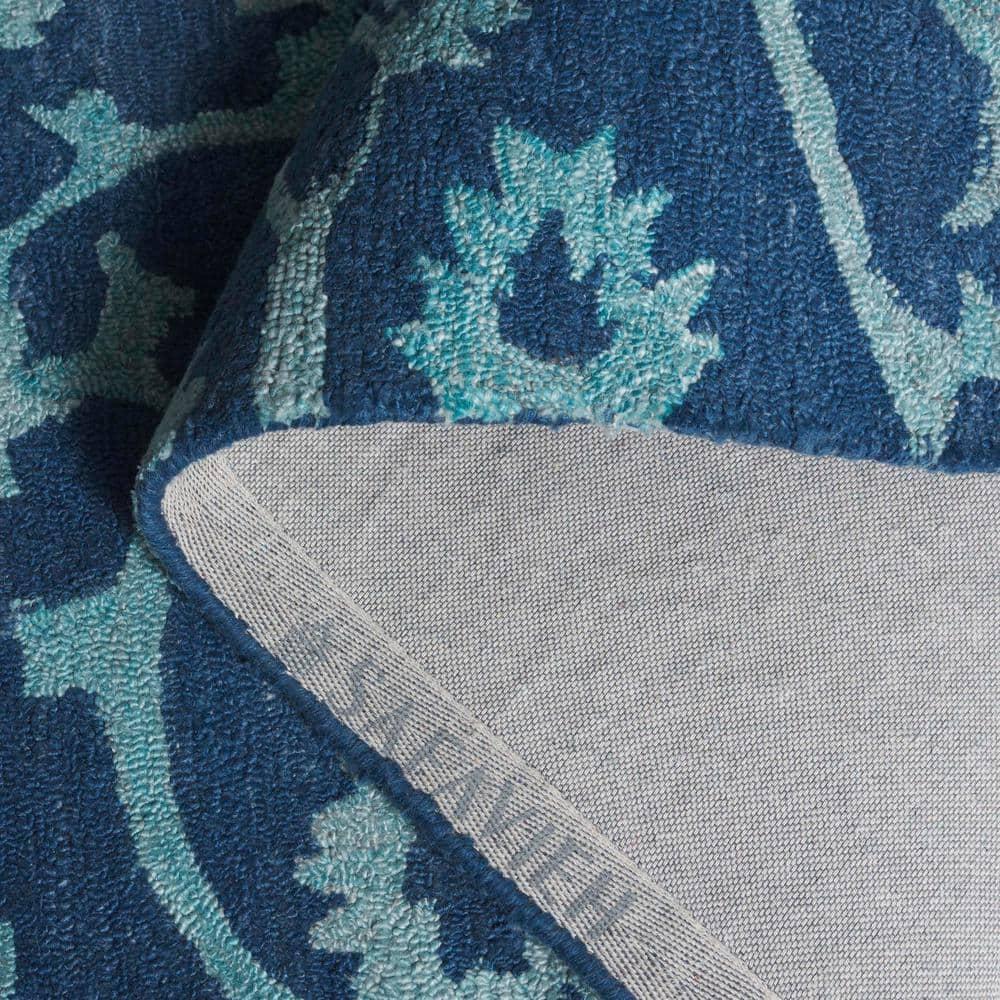 Anatolia AN401 Handmade Tufted Area Rug - Navy - 5' X 8' - Safavieh