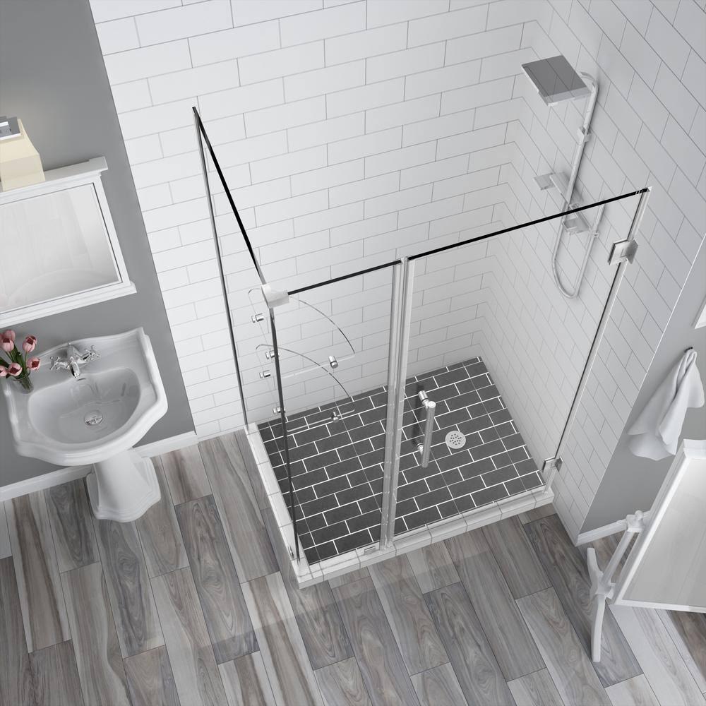 Aston Bromley GS 53" x 72" Rectangle Hinged Shower Enclosure SEN962EZ-SS-533134-10