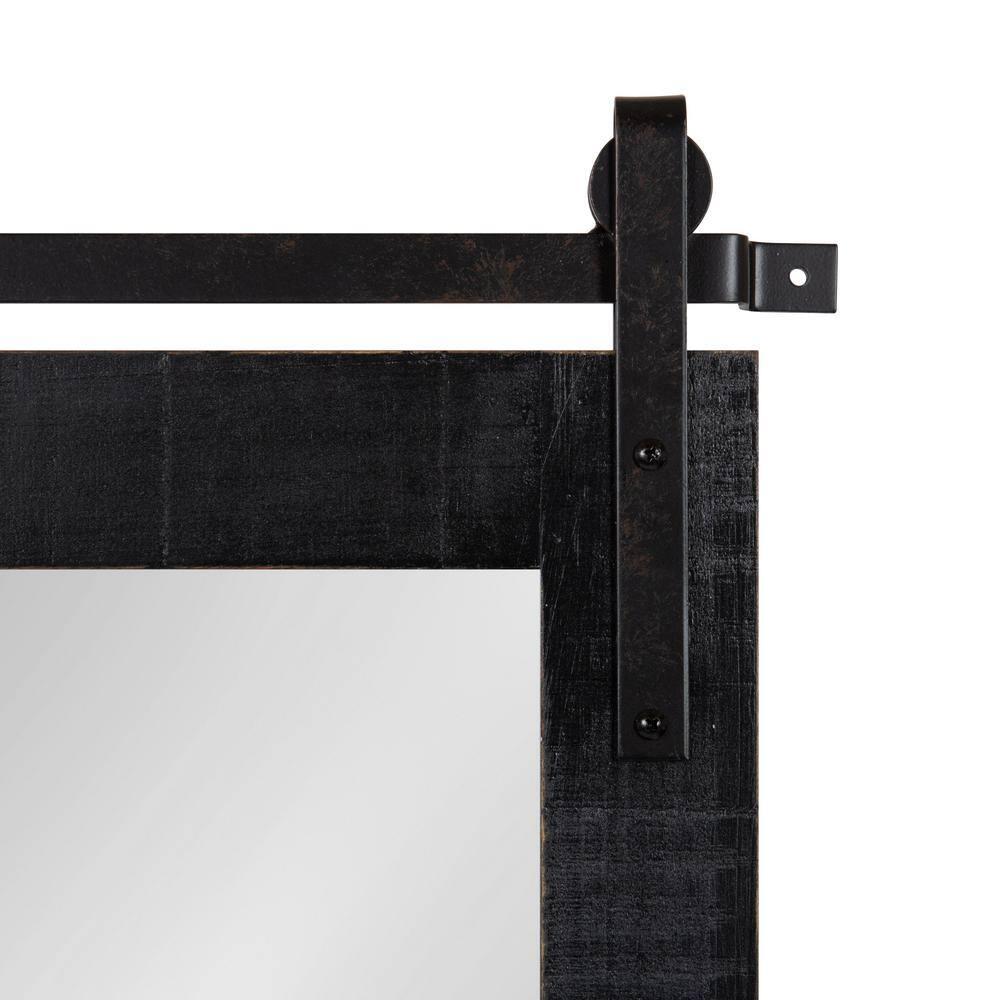 24" x 31" Cates Framed Wall Mirror with Shelf Black - Kate & Laurel All Things Decor: Modern Rectangular, No Assembly Required