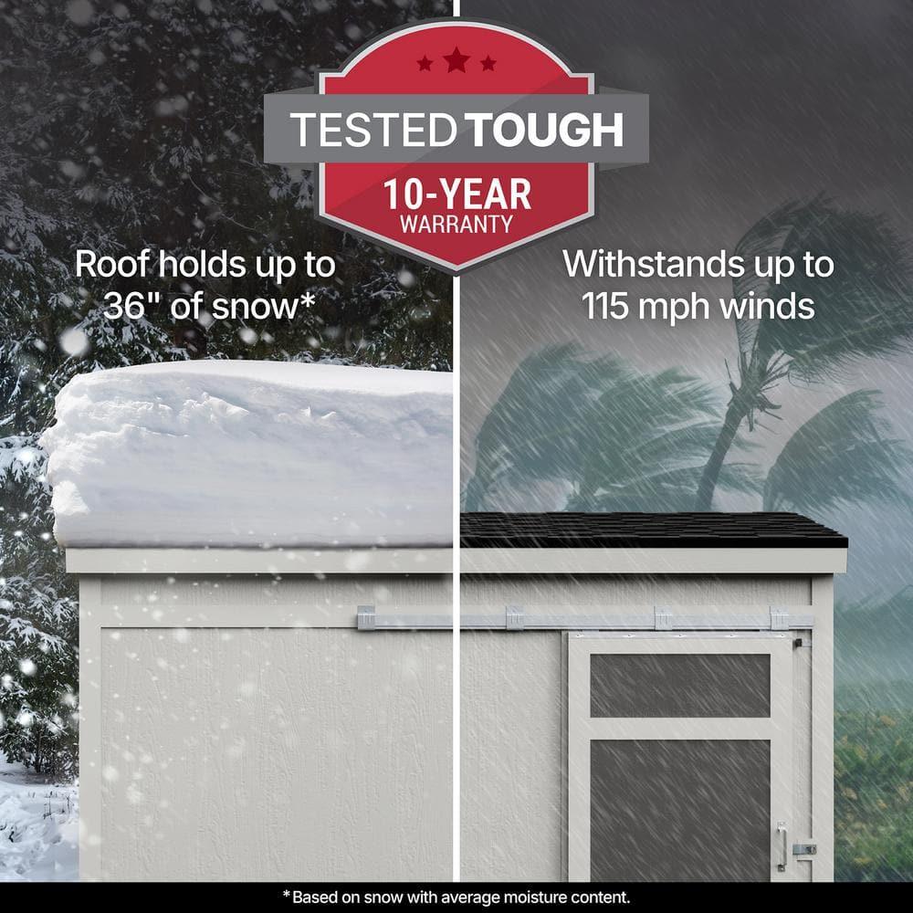 Handy Home Cambria 10 ft. W x 4 ft. D Wood Lean-To Storage Shed
