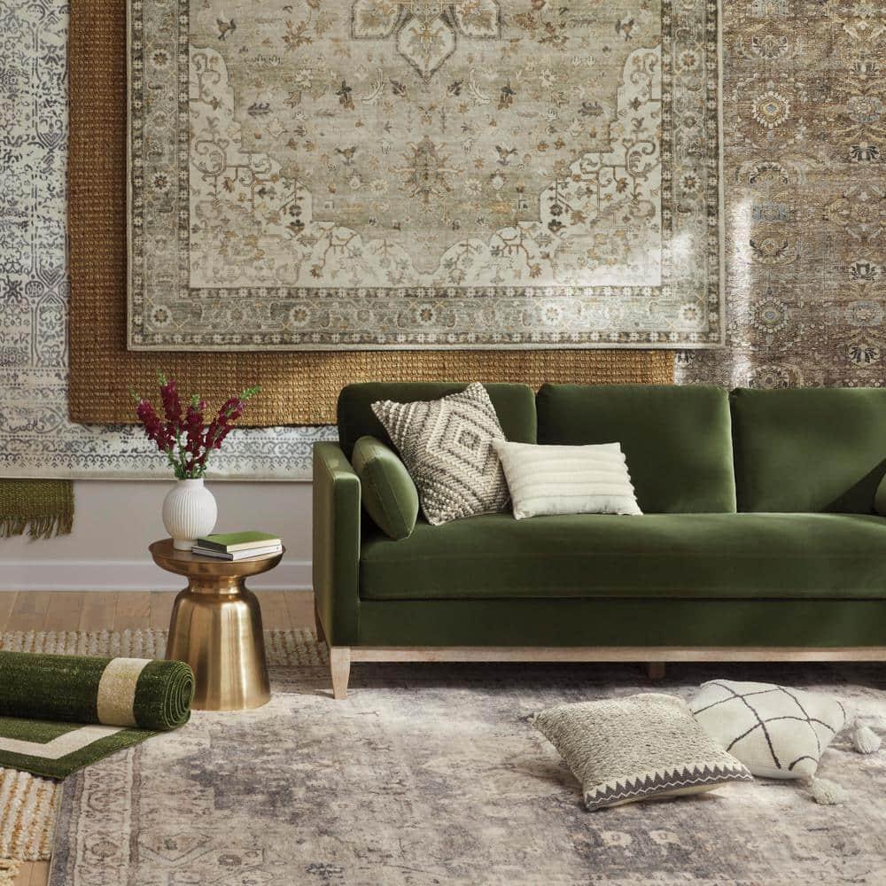 Layla Antique Moss Rectangular Polyester Area Rug