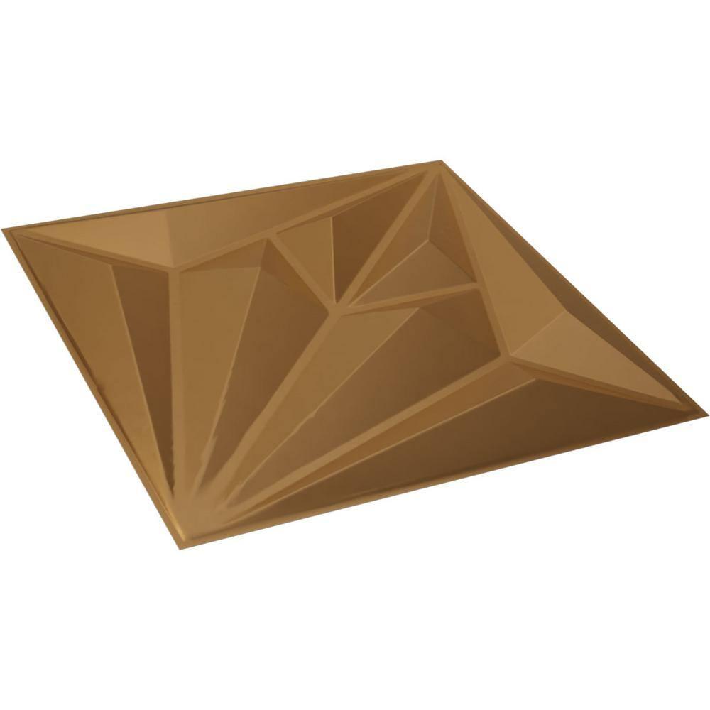 Ekena Millwork 19 5/8"W x 19 5/8"H Diamond EnduraWall Decorative 3D Wall Panel, Bright Coat Gold (Covers 2.67 Sq. Ft.)
