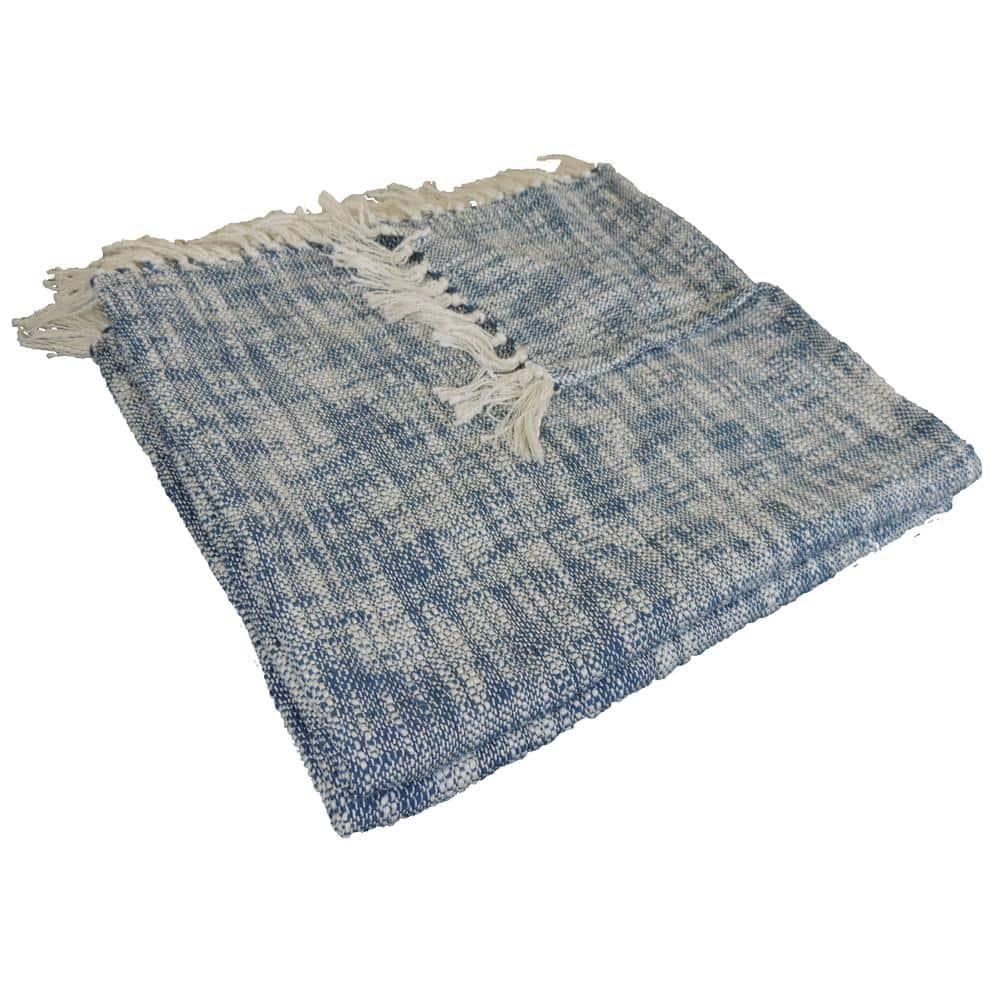 Handmade Solid 100% Cotton Woven Throw Blanket