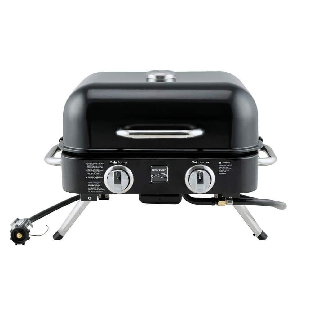 Kenmore 2-Burner Portable Tabletop Retro Gas Grill