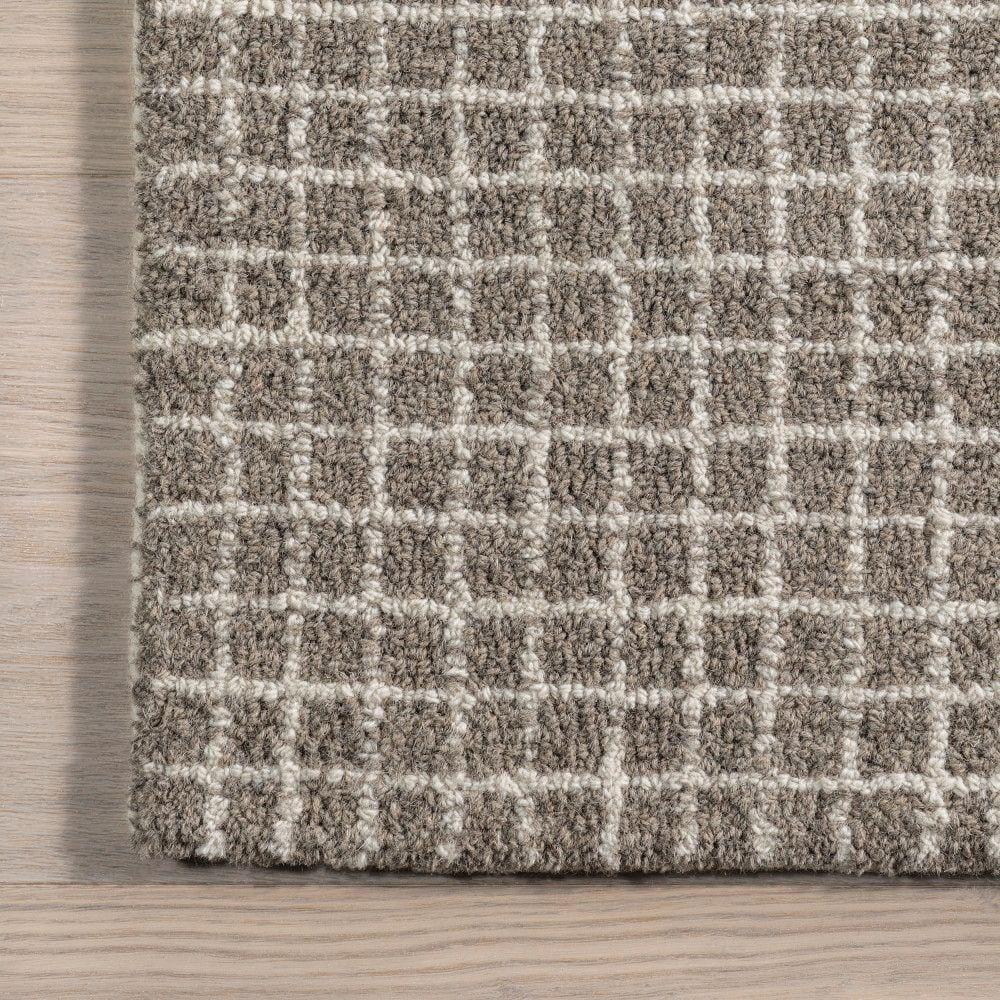 Katasha Checked Wool Area Rug