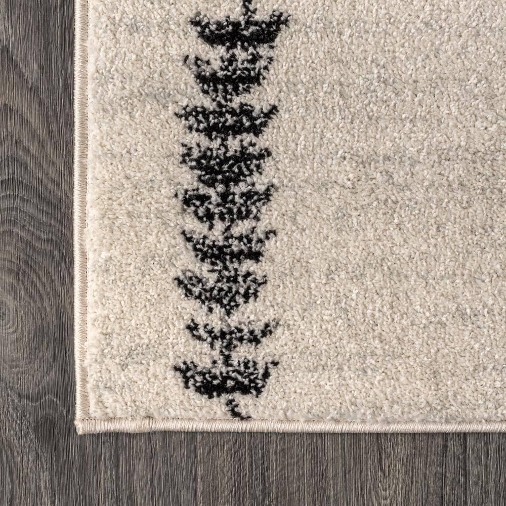 5'x8' Zaina Moroccan Beni Souk Area Rug, Cream/Black - JONATHAN Y