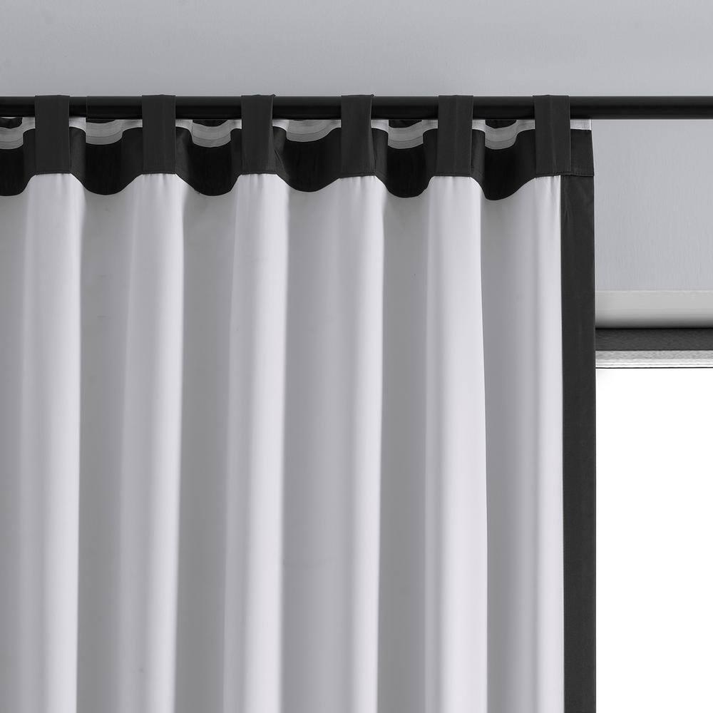Exclusive Fabrics  Essential Polyester Solid Blackout Curtains - Thermal Insulated Window Curtains Rod Pocket (Single Panel) 50 X 96 - Deep Black