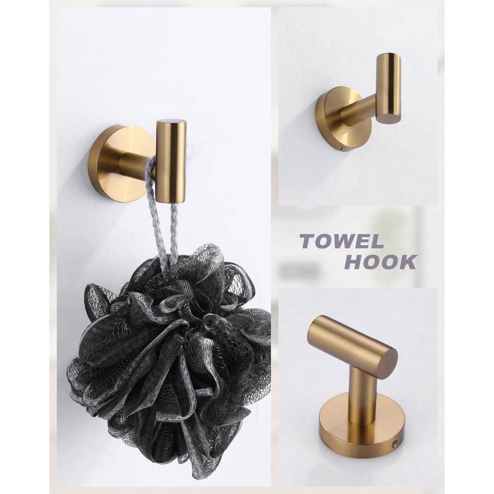 3-Piece Bath Hardware Set With Mounting Hardware With Towel Ring, Towel Hook And Toilet Paper Holder In