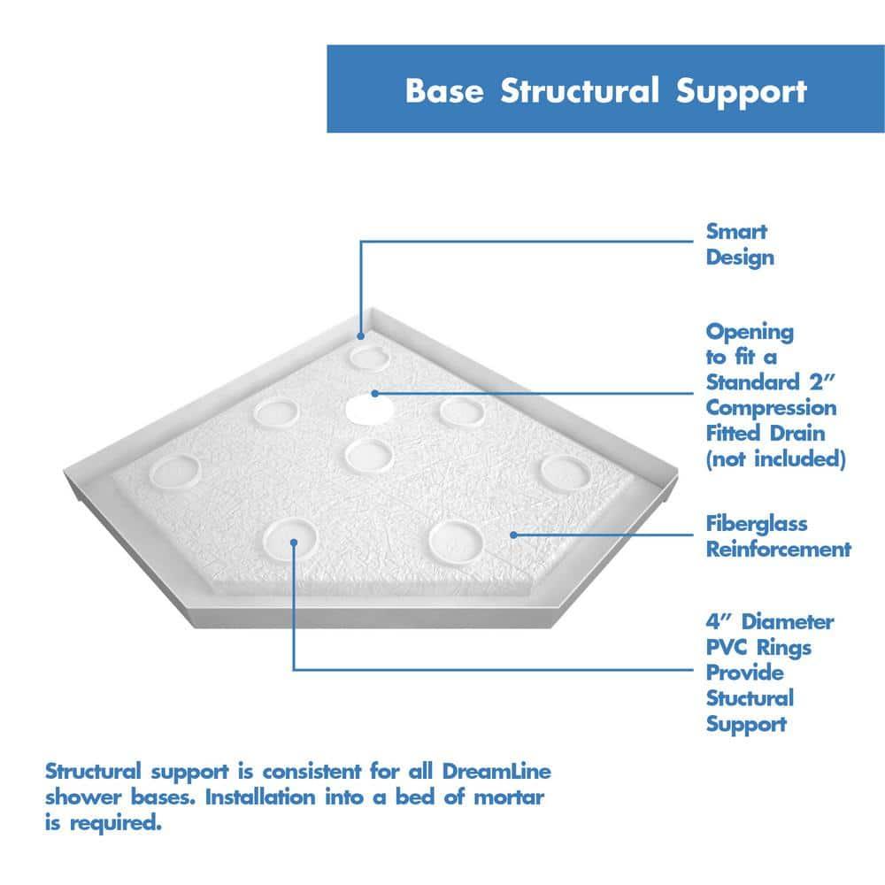 DreamLine Prism Plus 38" W x 38" D x 74.75" H Frameless Neo-Angle Shower Enclosure with Base Included DL-6061-09